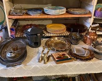 Various Plate Sets, Silver Plate and Brass, Picture Frames