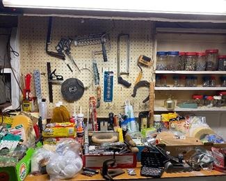 Tools and other work shop items
