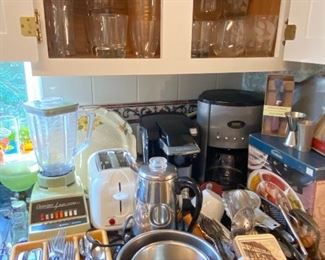 Small Kitchen Appliances, Flatware, Drinking Glasses, Miscellaneous