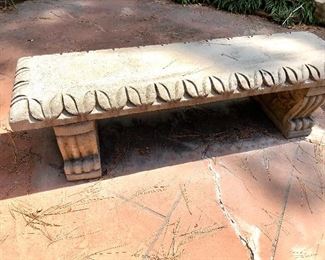 Pair of concrete benches