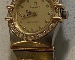 Ladies omega constellation 18k Diamond watch $850