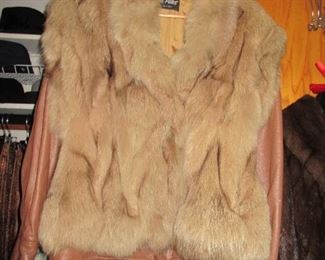 Fur Jacket Detachable Leather Sleeves