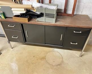 vintage metal chest, credenza or side board