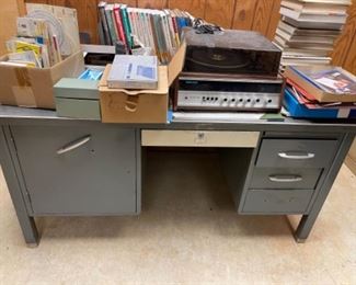 vintage metal desk