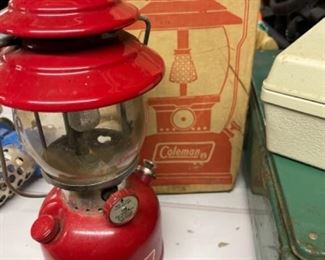 1970's Coleman lantern with box, stove and parts