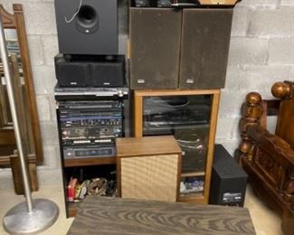 several stereo systems