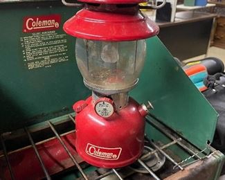 1970's Coleman lantern with box, stove and parts