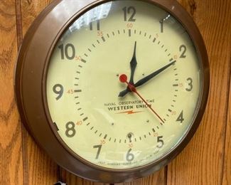 Western Union self winding clock