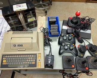 Atari, games, joy sticks, controls, power pack, hand held devices