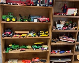 large selection of vintage toys