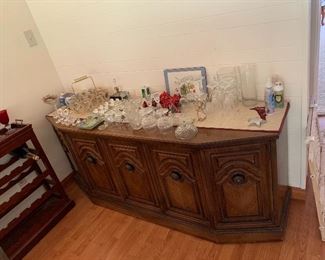 Buffet and glassware 