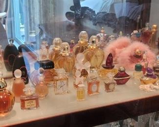 Large assortment of perfume bottles