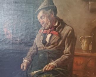 Original Painting, "Siesta" by Hermann  Armin Kern. 