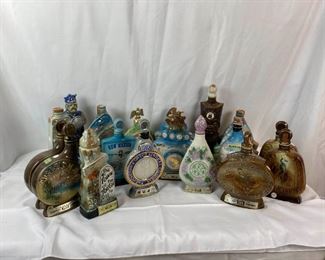 100 Months Aged Jim Beam Decanters With States, Cities, and More