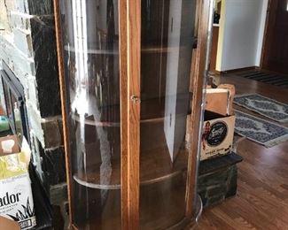 Beautiful Curved Glass Curio