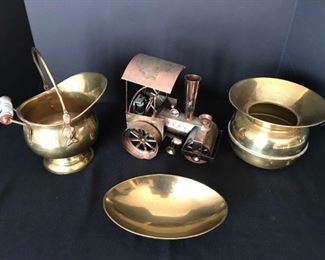 Brass And Copper Decor With Music Steam Roller