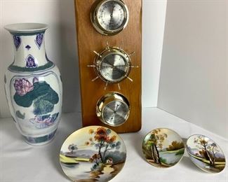 Hand Painted Plates, Vase, Sunbeam Weather