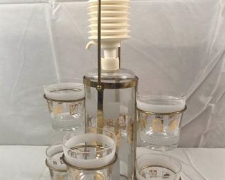 MCM Glass Liquor Cocktail Dispenser