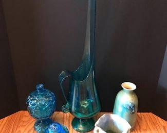 More Blue Glass Pottery