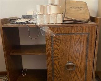 Vintage Victor Adding Machine, Shelf, and More