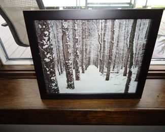 this art work is on glass so it can shine thru, it also lights up.