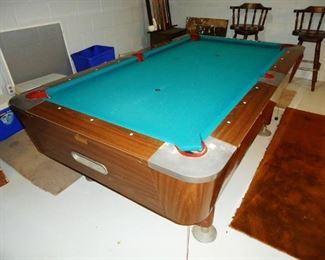 this looks brand new, a vintage pool table by Valley of Bay City Michigan