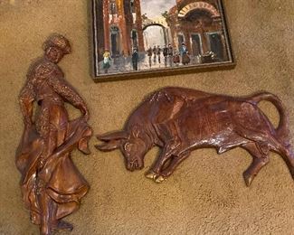 Bull Fighter Wall Decor