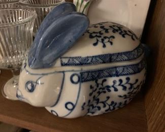 Blue and White Rabbit