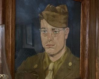 WW2 Soldier Oil Painting