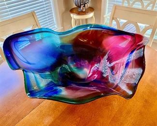 Art Glass bowl signed