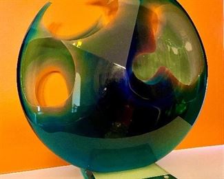 Signed Art Glass Vase