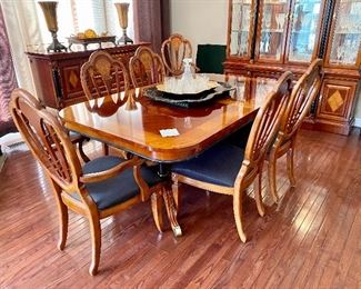 Dining table and chairs by universal furniture company