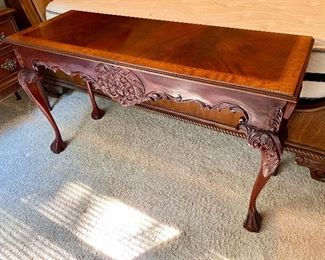 Claw and ball foot console  table / sofa table