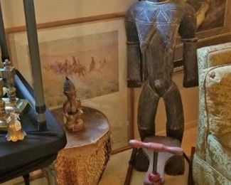 African Drum, Ceramic Cat, Art, African Art Figure