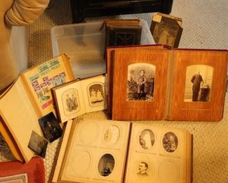 Antique Photos and Tin Types in Albums
