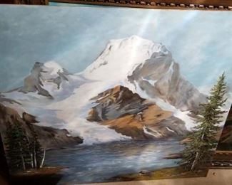 Oil Painting Mountain Scene