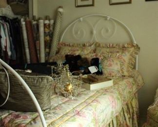 Bedroom Wrought Iron Bed, Material, Dresser Scarfs, Bolts of Material