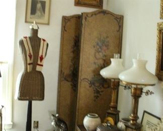 Room Divider, Lamps, Table, Ceramic Cats, Art, Dress Form