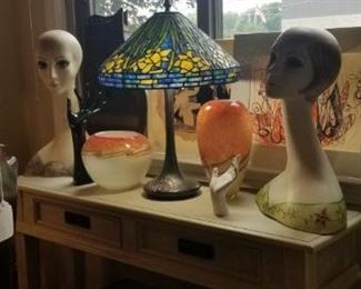 Lamp, Busts, Porcelain Hands, Art