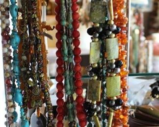 Necklaces, Stones, Turquoise, Amber, Coral
