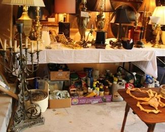 Lamps and Shades and Unique Candle Stand