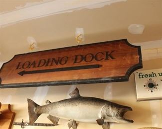 Loading Dock Large Wood Sign