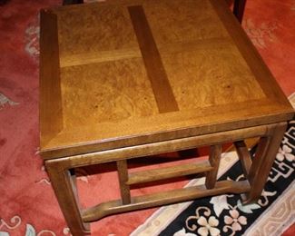 Asian Style Burled Wood Table