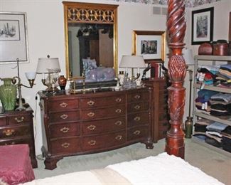 Dresser, Night Stand, Mirror, Lamps, JewelryBox, Bonrzes, Large Dog Figure, Art, Cloths