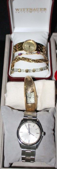 Wittnauer Diamond Watch, SS Bracelet, 14 K Bracelets, Gotham 14 K Watch, Rolex Watch