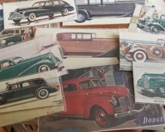 Postcards, Ad Cards, Exhibit Cards, Magazine Cards of Vintage Cars