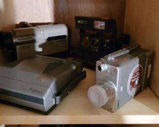 Polaroid cameras, Bell and Howell and Hitachi