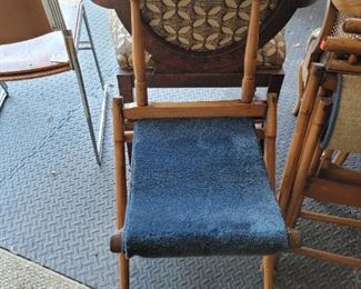 Tapestry Wood Folding Chair