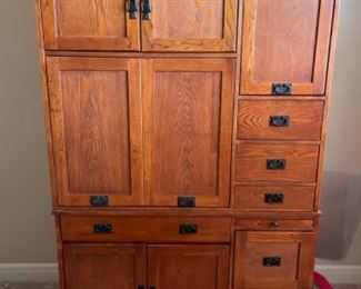 Desk Armoire 45”w x 72”h x 21”d
