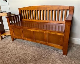 Linon Co. High back Storage Bench